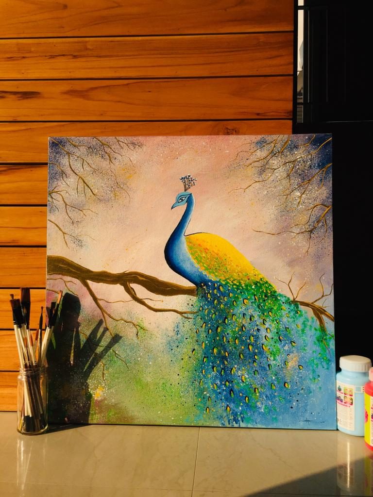 Canvas Painting 2 — original artwork at Paint Blue Sky studio